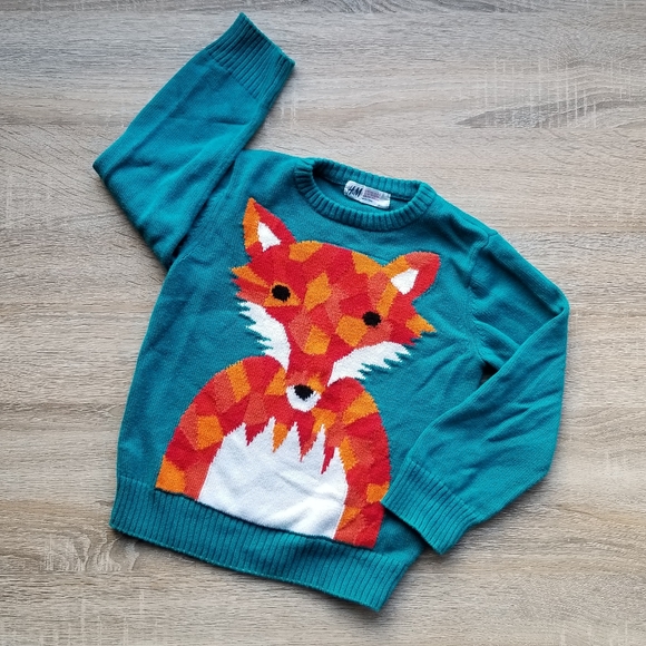 H&M euc/vguc fox sweater 2-4 years - Picture 10 of 14